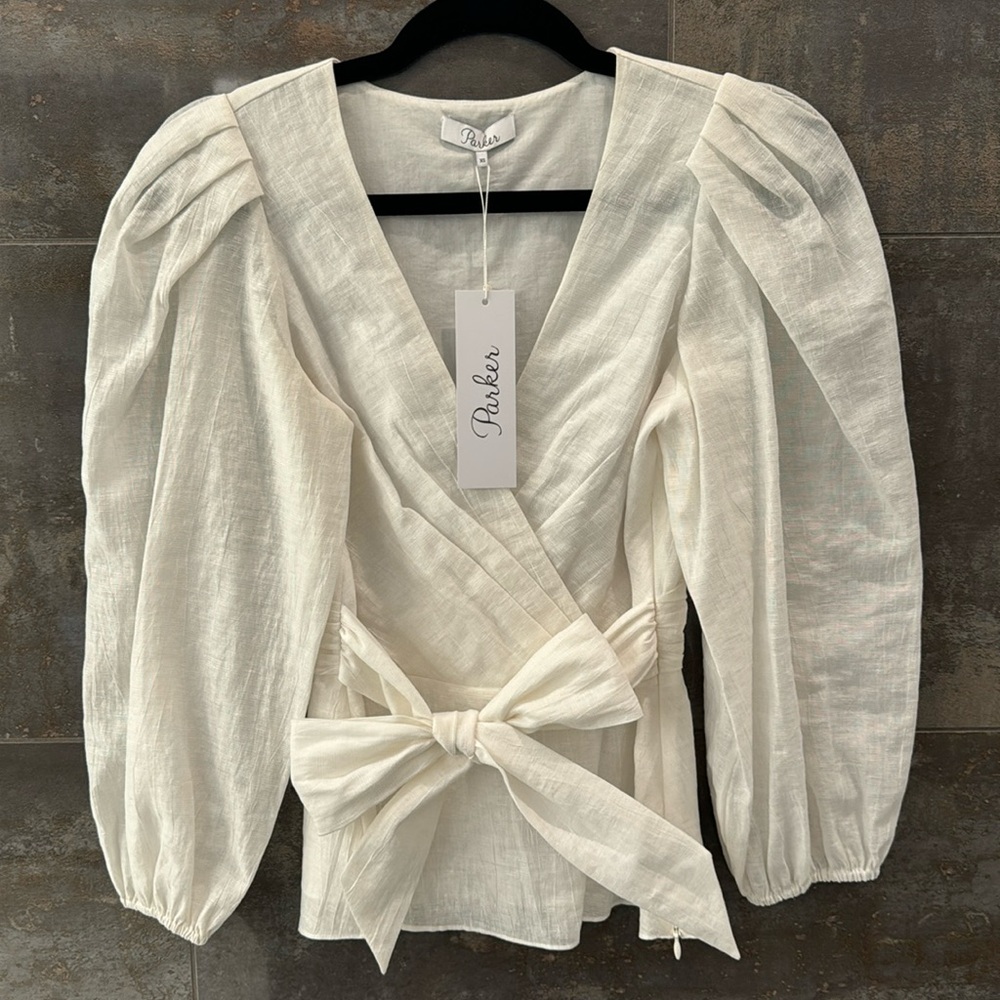 Parker New York Ivory white blouse. Brand new with tags.
